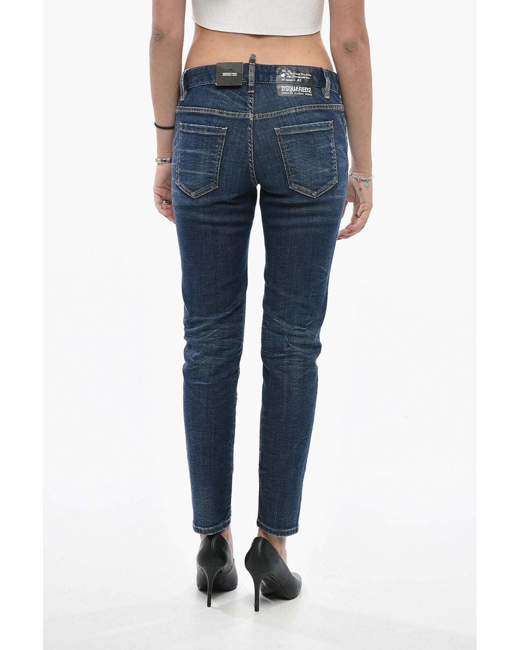 DSquared² Blue Low Rise Skinny Fit Jeans