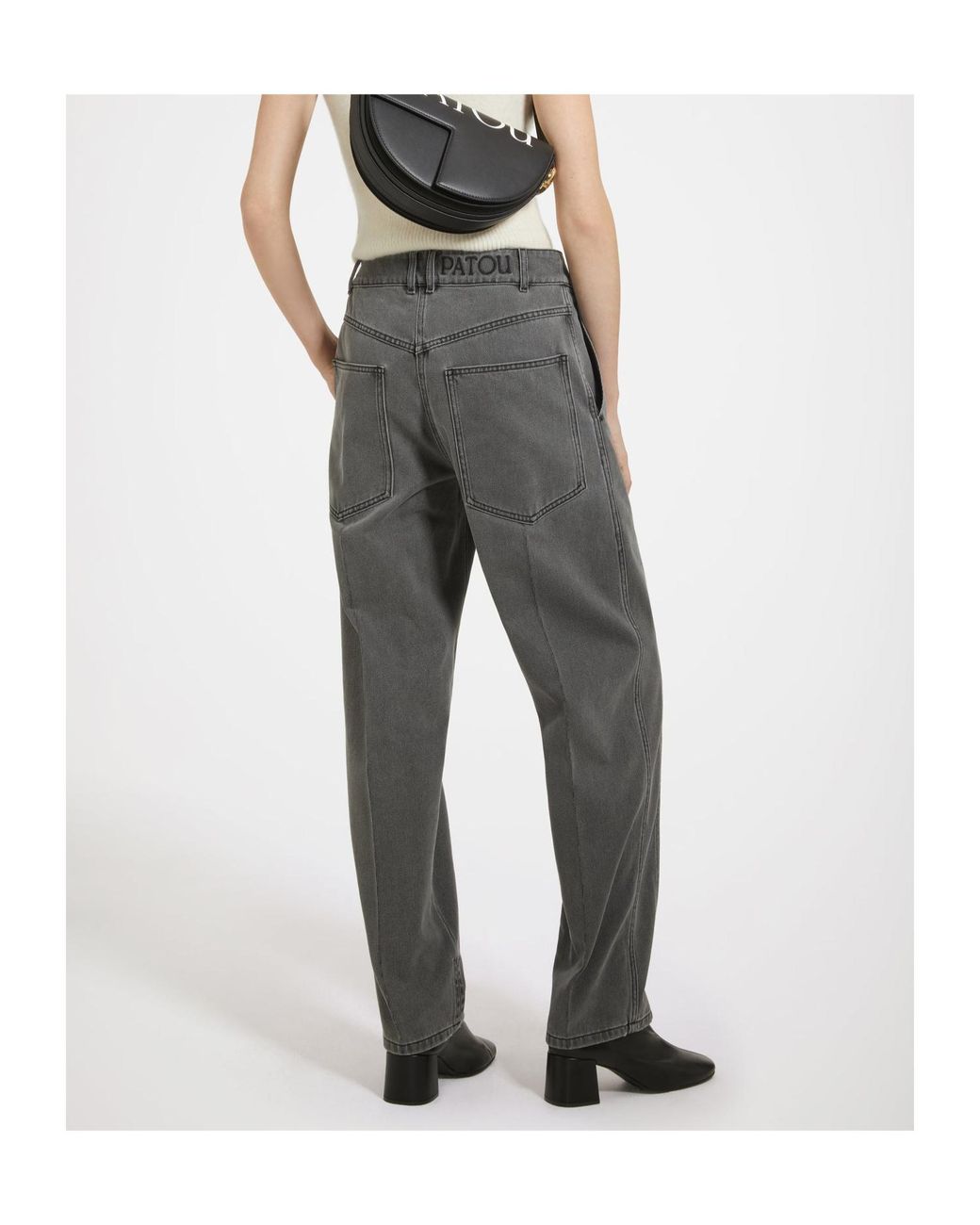 Patou Gray Straight Leg Pants