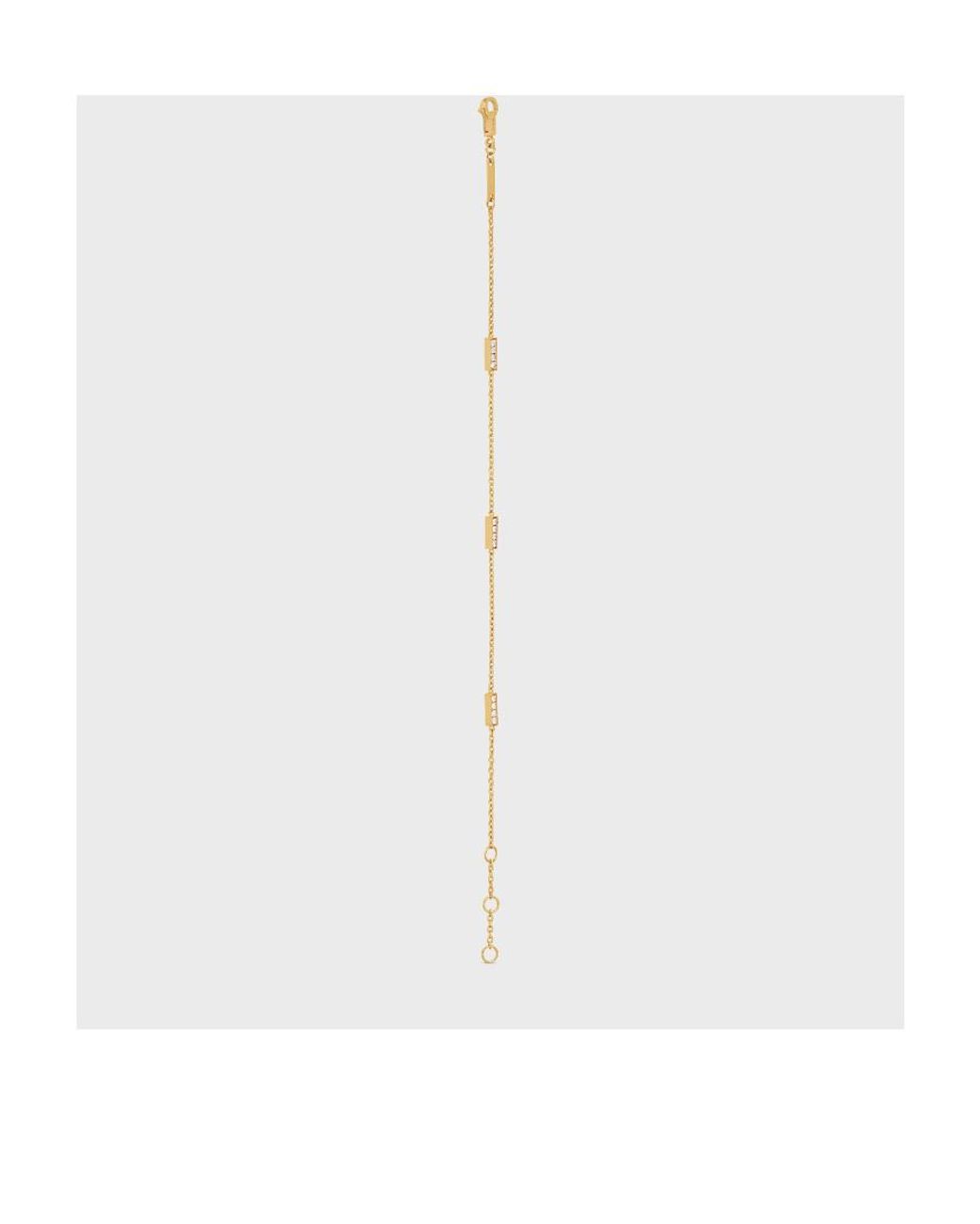 Céline White Line Triple Bracelet