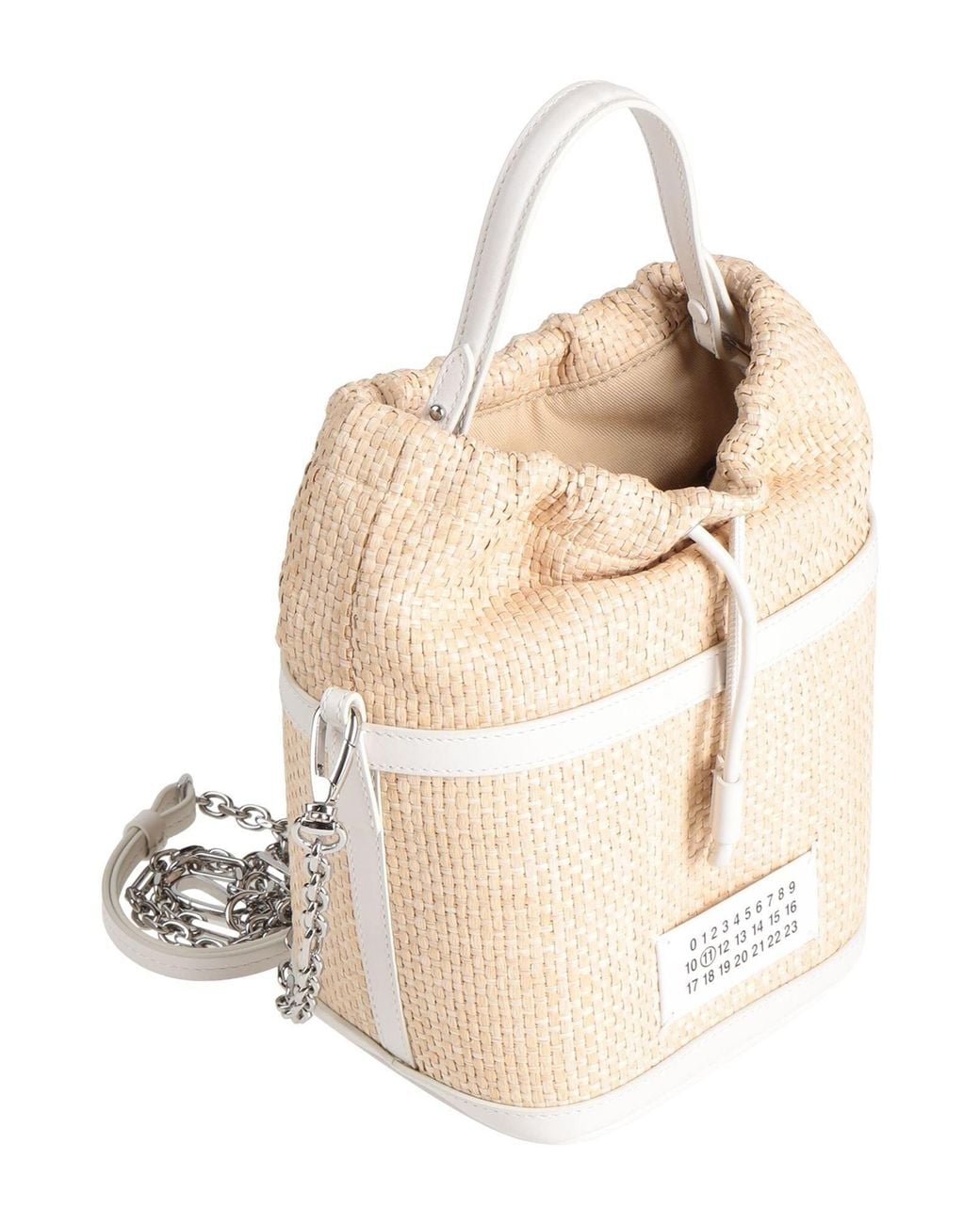 Maison Margiela White Two-Tone Handbags