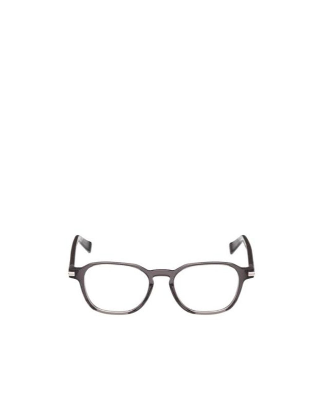 Zegna Metallic Round Frame Glasses for men