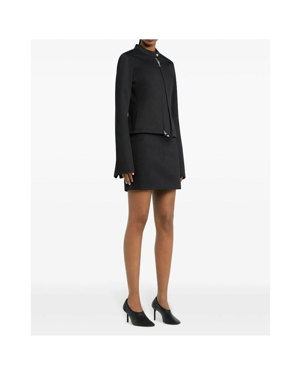 Courreges Black Courrèges Zip-Up City Jacket