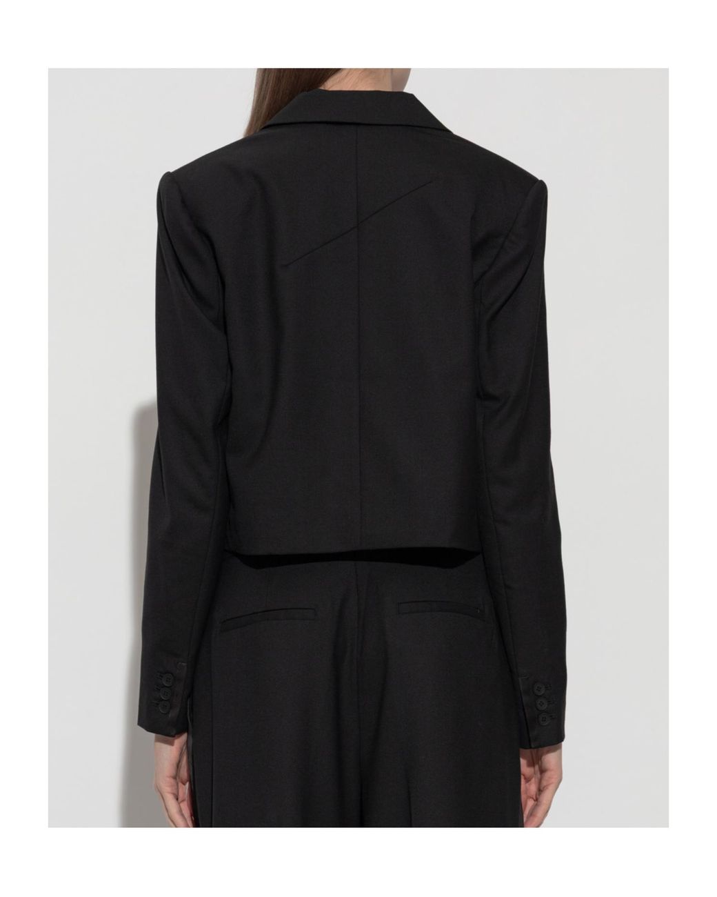 AllSaints Black Noa Cropped Blazer