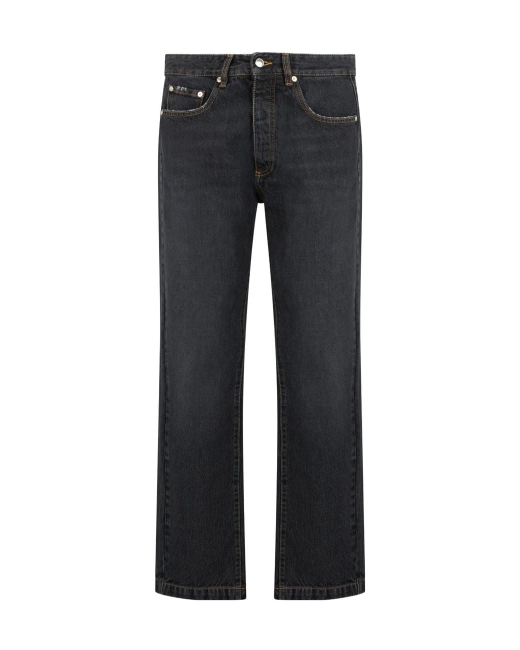 ICON DENIM Black Iann Straight-Leg Jeans for men