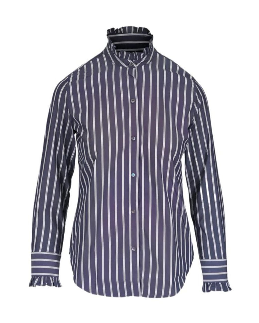 Nili Lotan Blue Striped Shirt