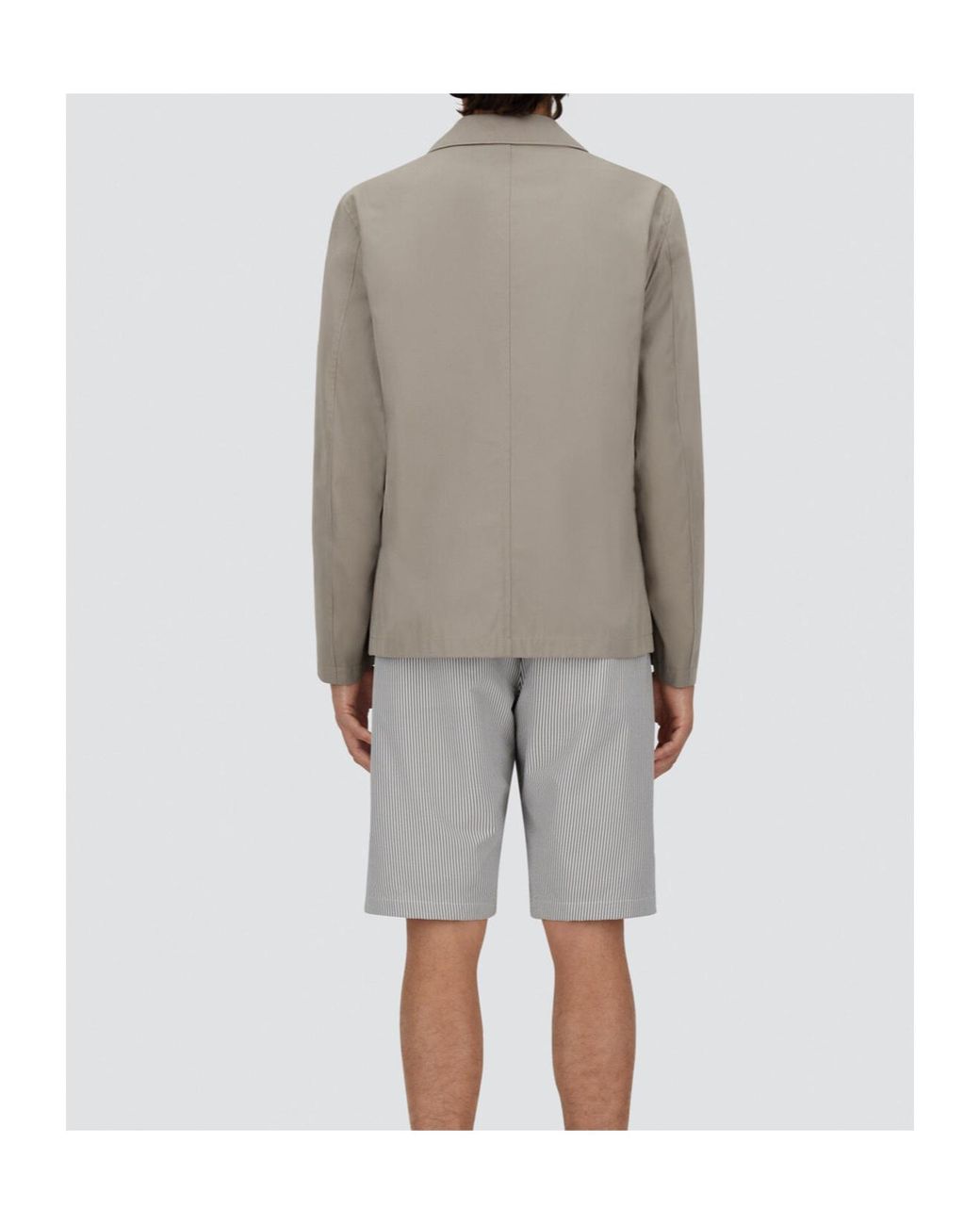 Herno Gray Double Breasted Long Sleeved Jacket for men