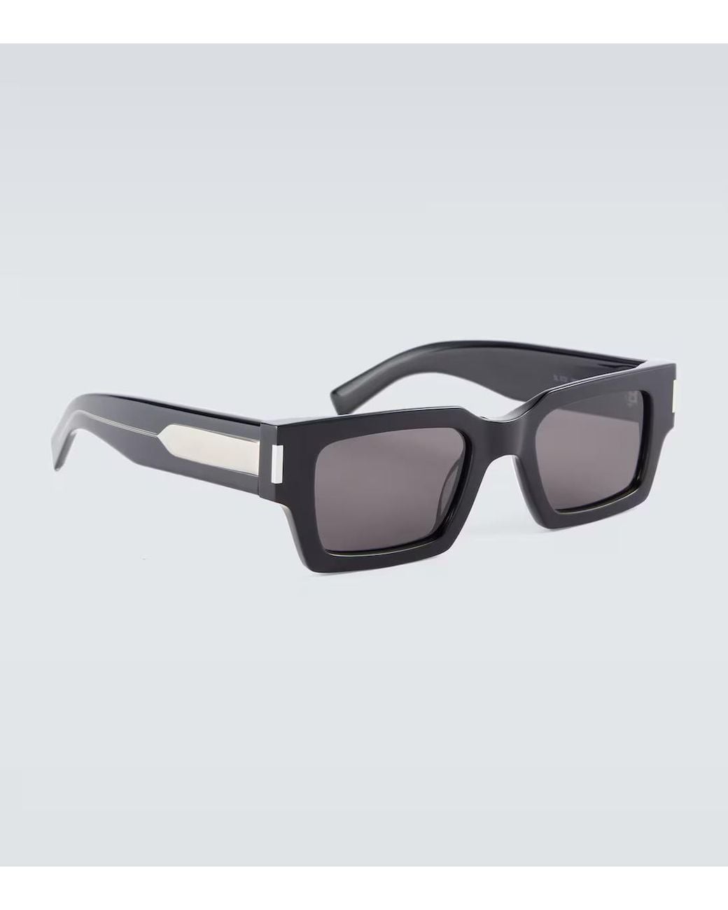 Saint Laurent White Rectangular Sunglasses for men