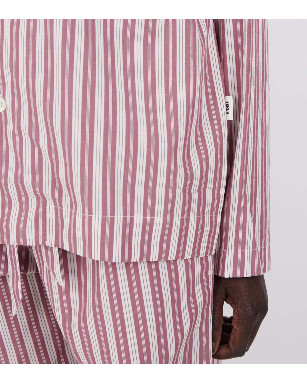 Tekla Red Striped Shirt Pajamas