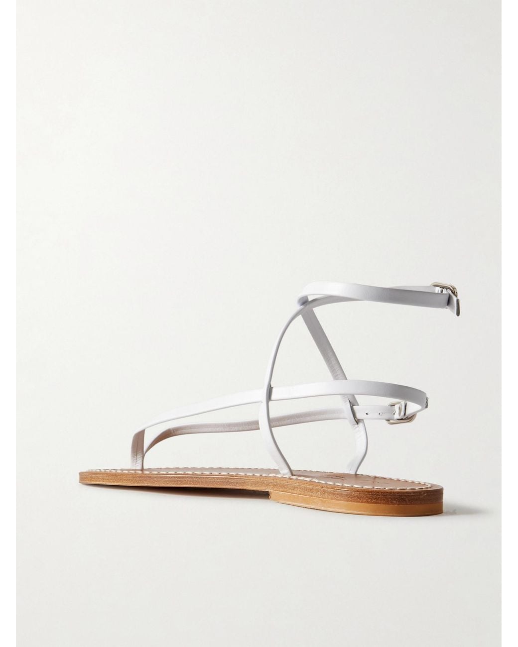 K. Jacques White Abako Leather Sandals
