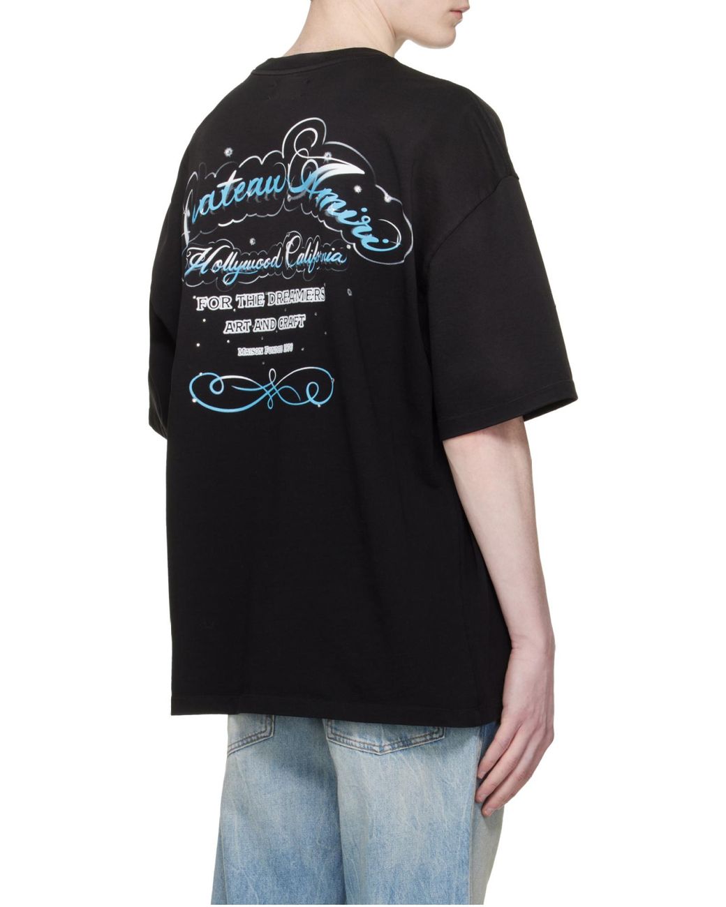 Amiri Black Ma Core Crewneck T-Shirt for men
