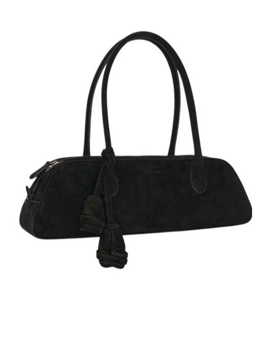 Magda Butrym Black Brigitte Trapeze Floral-Detail Charm Tote Bag