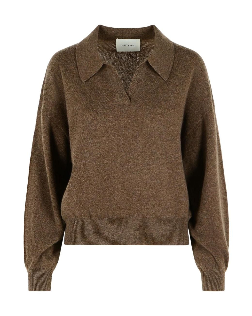 Lisa Yang Green Katriel Collared Knitted Sweater