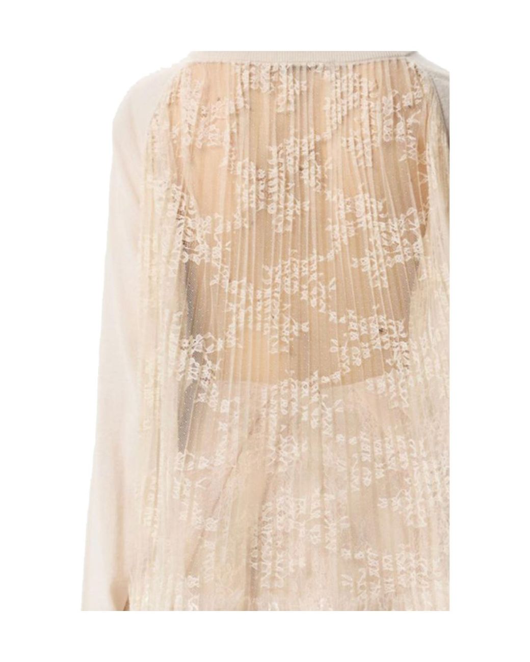 Blumarine Natural Long Sleeve Sweater