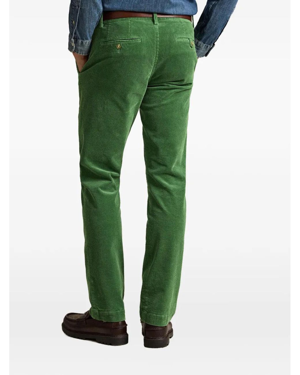 Polo Ralph Lauren Green Straight-Fit Corduroy Trousers for men