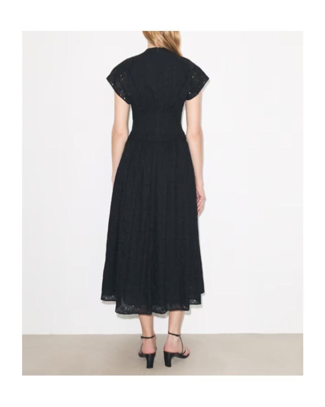 Tory Burch Black Eyelet Cotton Dress