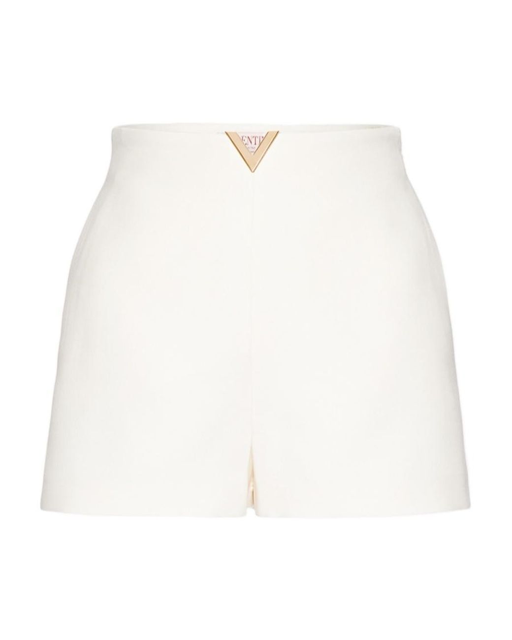 Valentino White Crepe Couture Shorts
