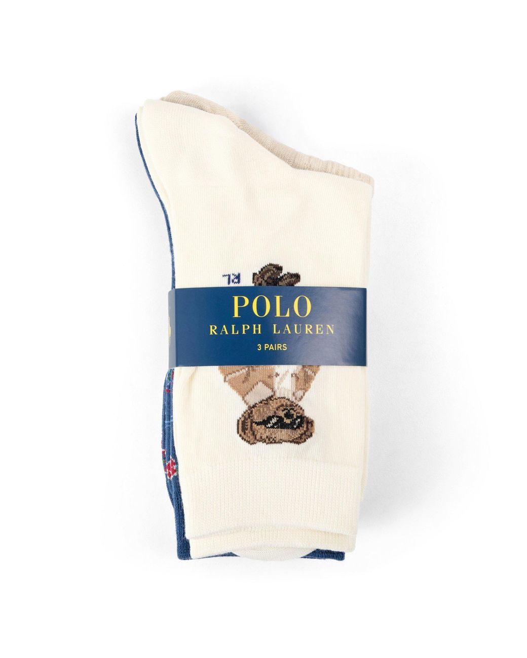 Polo Ralph Lauren Blue Three-Pack Mid-Calf Socks
