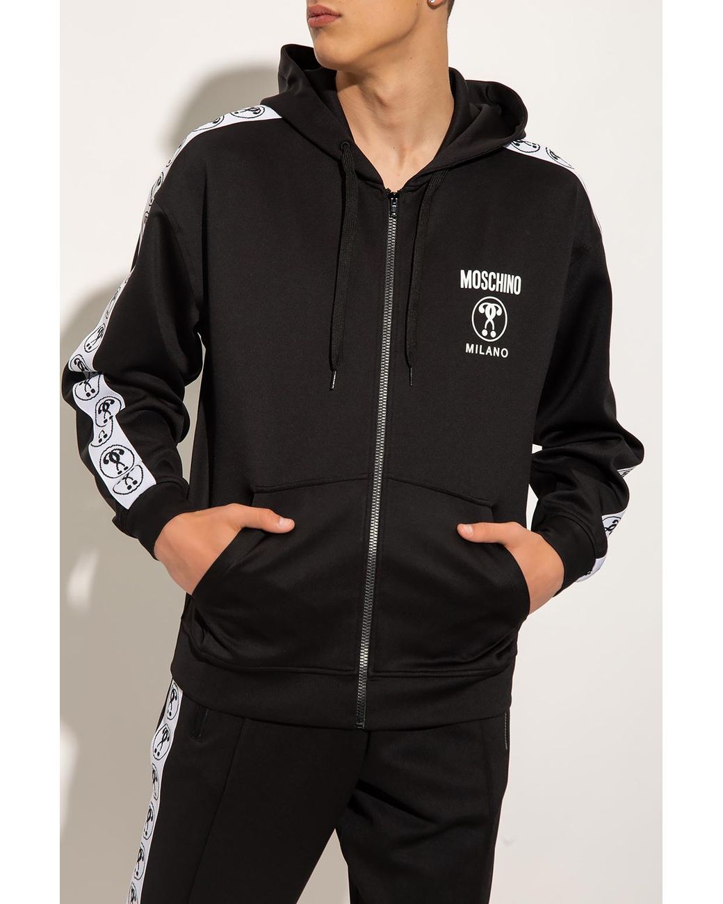 Moschino Black Long-Sleeved Casual Jacket for men