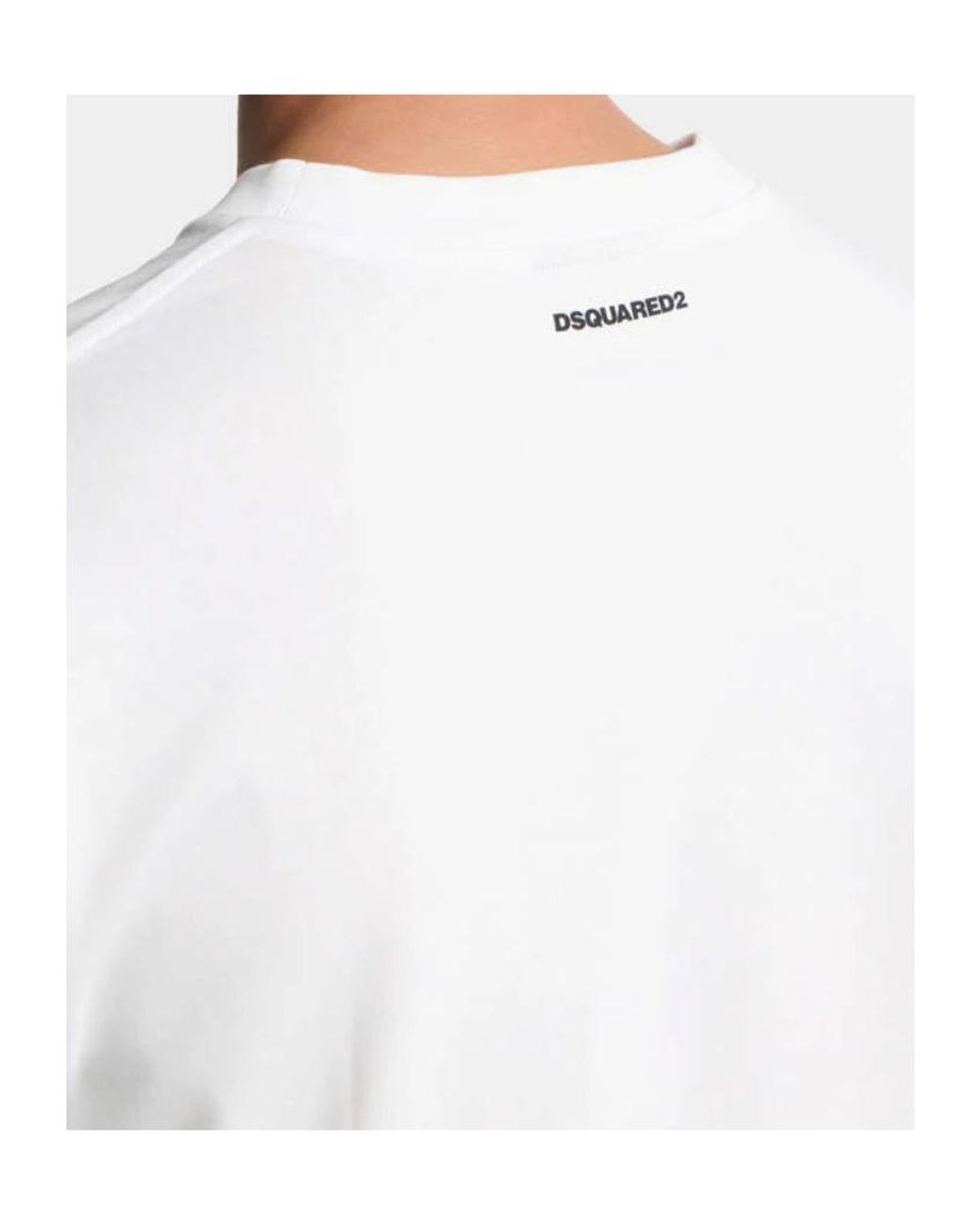 DSquared² White Iconique Loose Fit T-Shirt for men