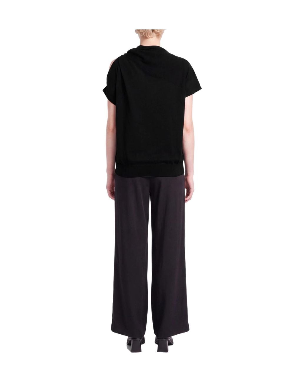 Brunello Cucinelli Black Solid-Color Lightweight Knitted Sweater