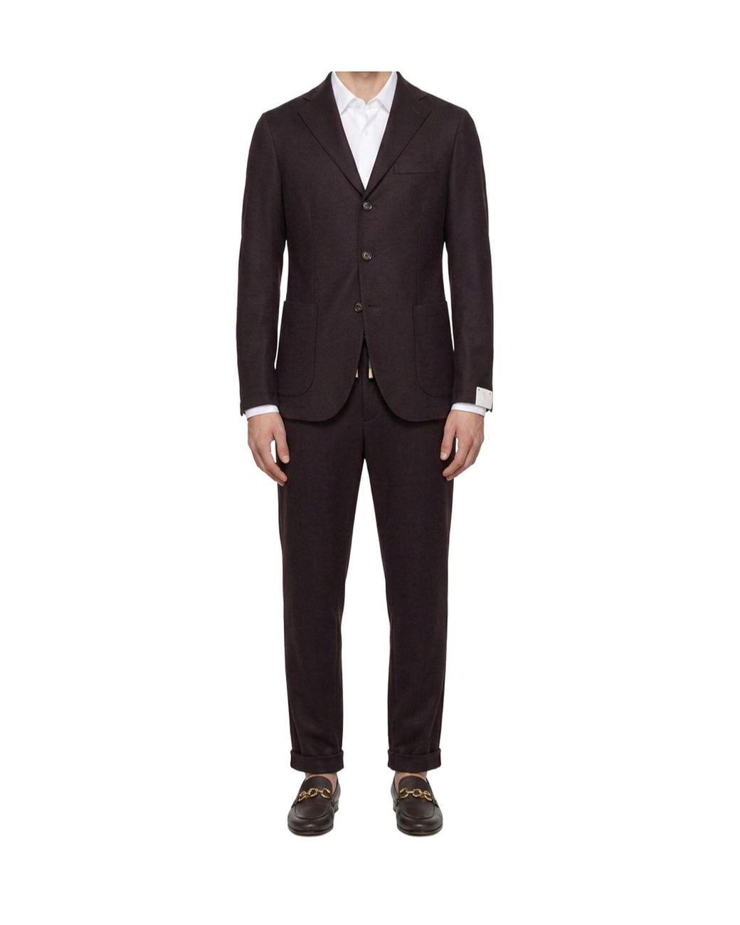 Eleventy Black Single-Breasted Notched-Lapels Blazer for men