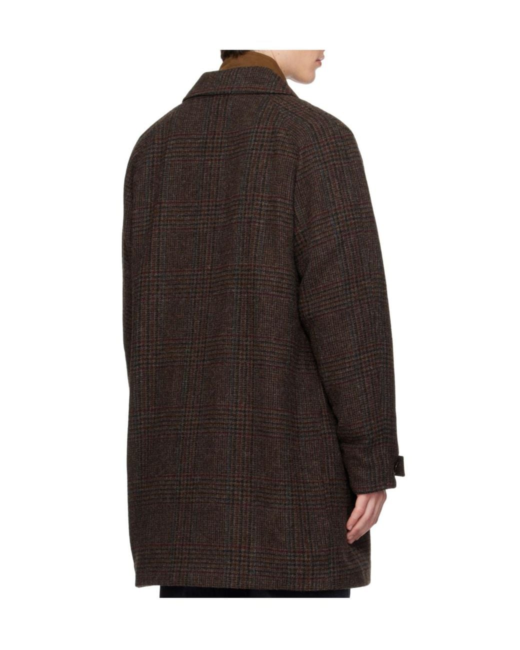 Barbour Brown Flannel Coat for men