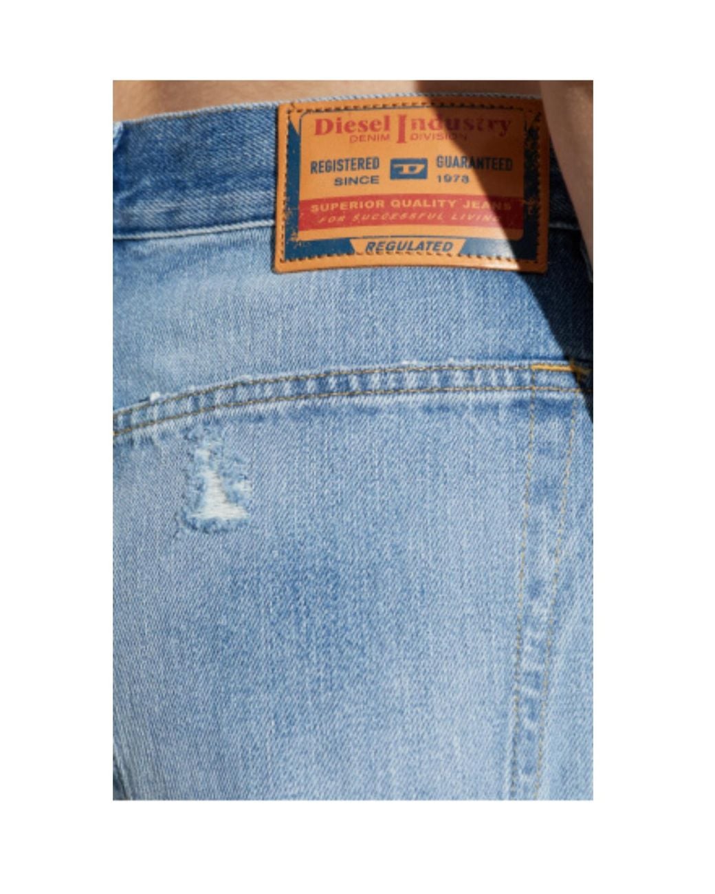 DIESEL Blue 1974-D-Ellz Distressed Jeans