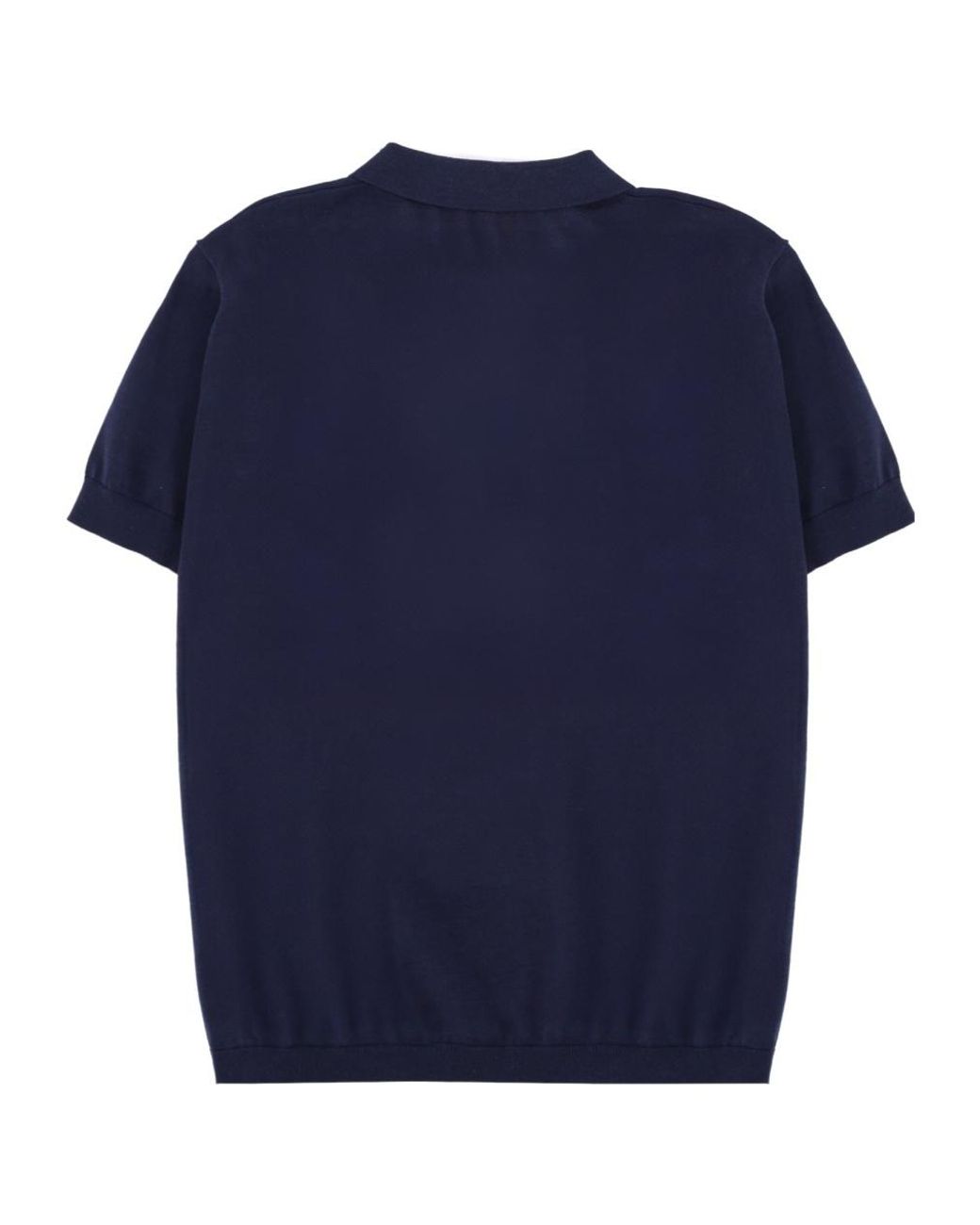 Aspesi Blue Button-Up Short-Sleeved Polo Shirt