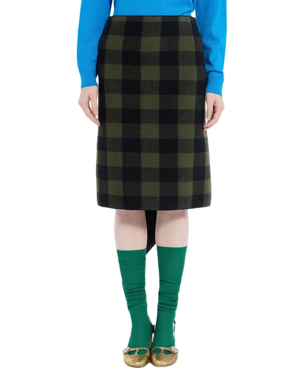 N°21 Black Plaid Skirt