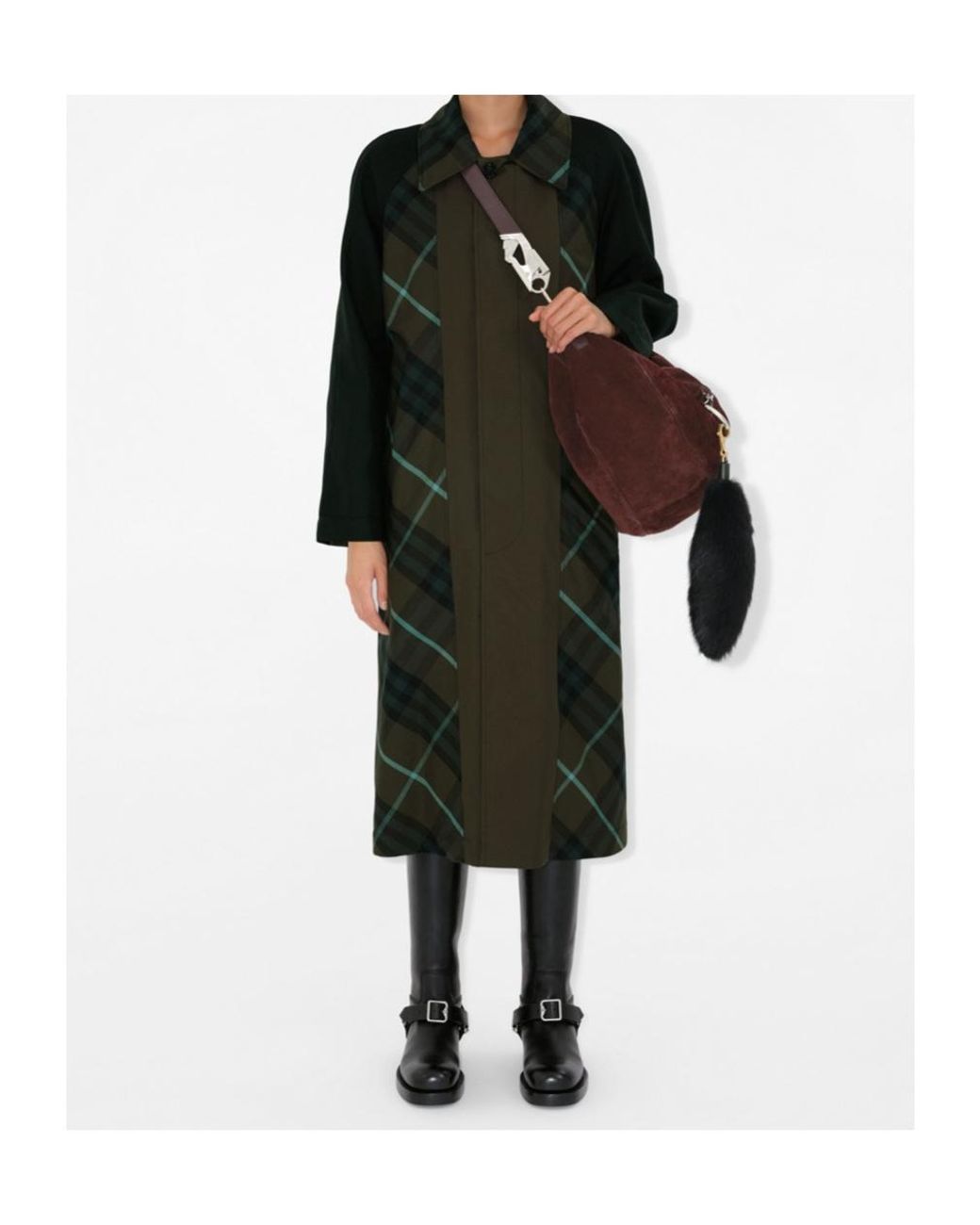 Burberry Black Bradford Belted-Waist Reversible Trench Coat