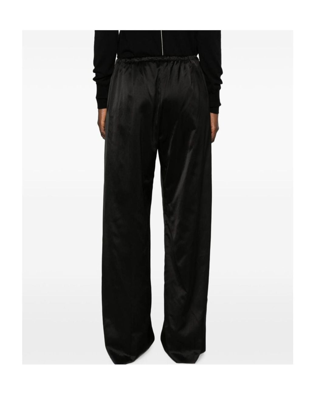 Dries Van Noten Black Elastic-Waist Casual Trousers