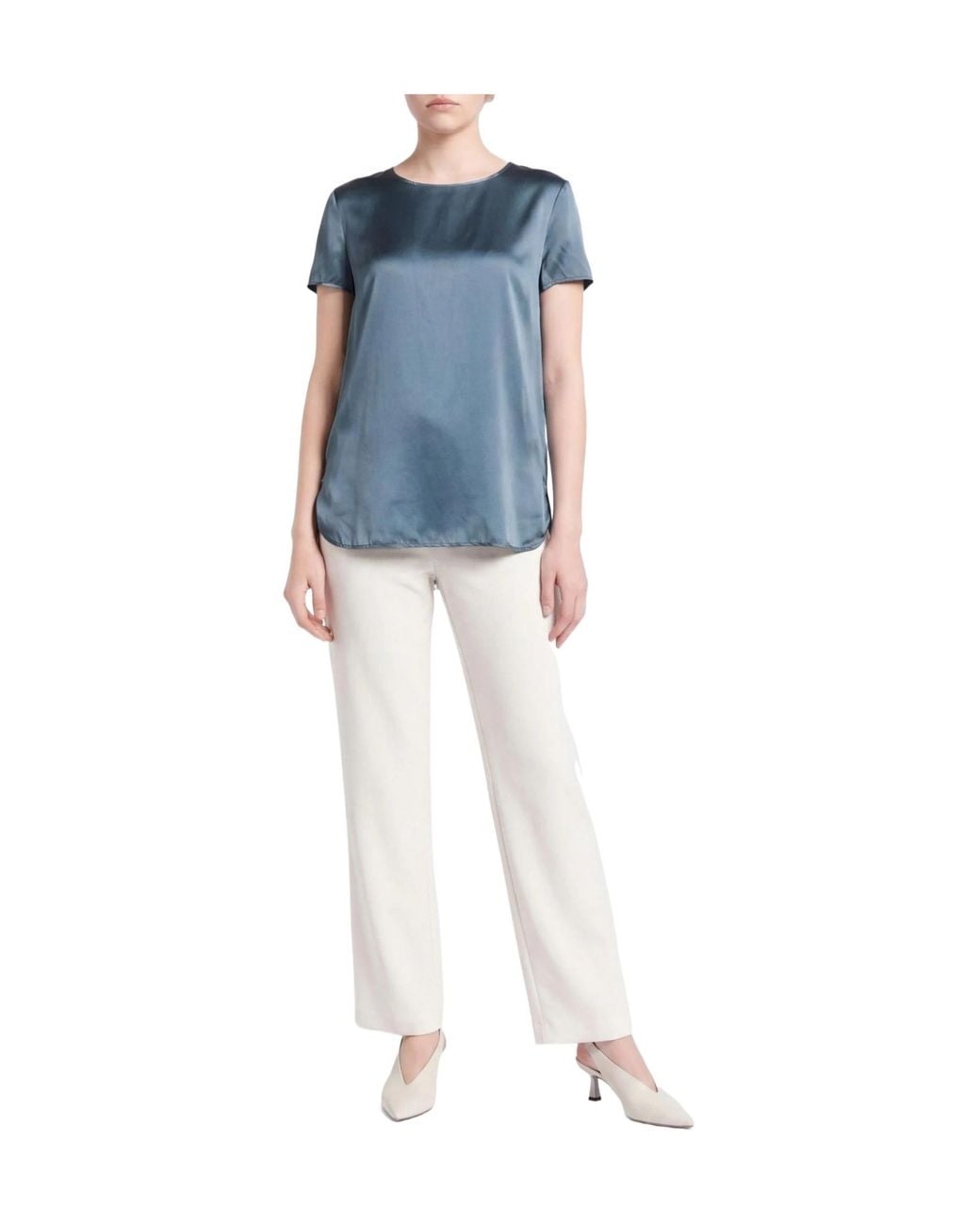 Max Mara Blue Solid Colour Tops