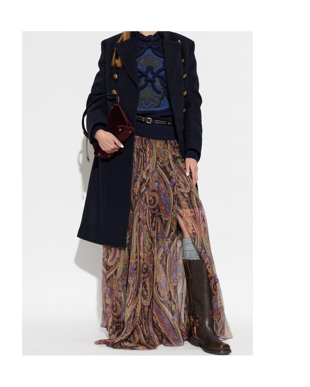 Etro Blue Long-Sleeved Sweater
