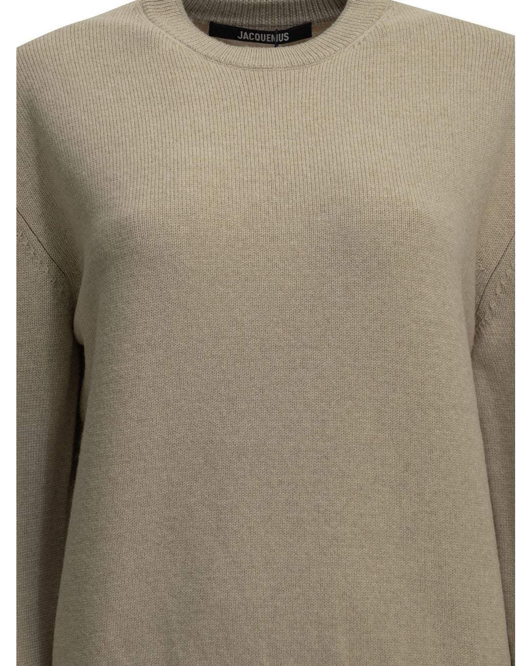 Jacquemus Natural La Maille Moulin Crewneck Knitted Jumper