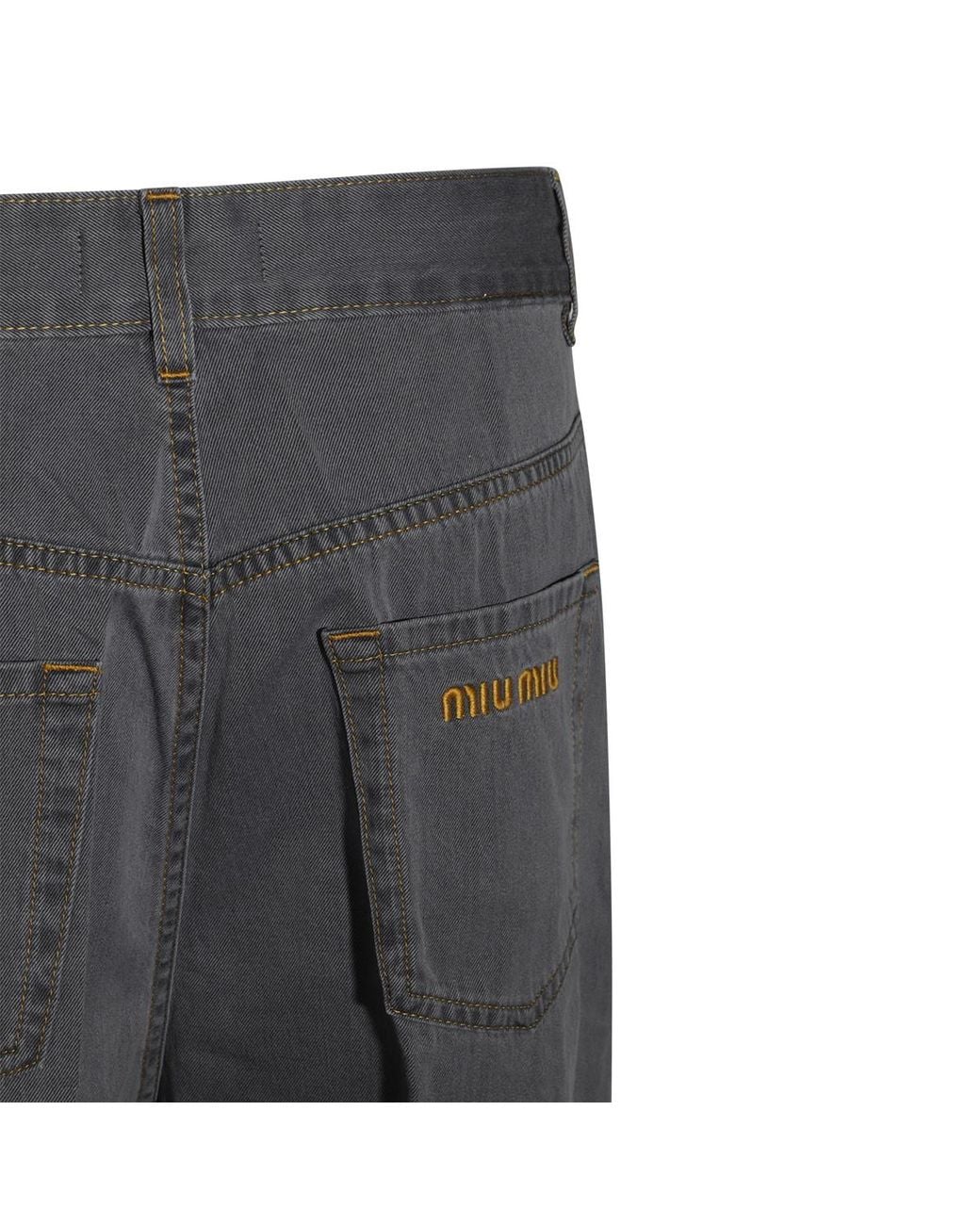 Miu Miu Gray Chambray Jeans