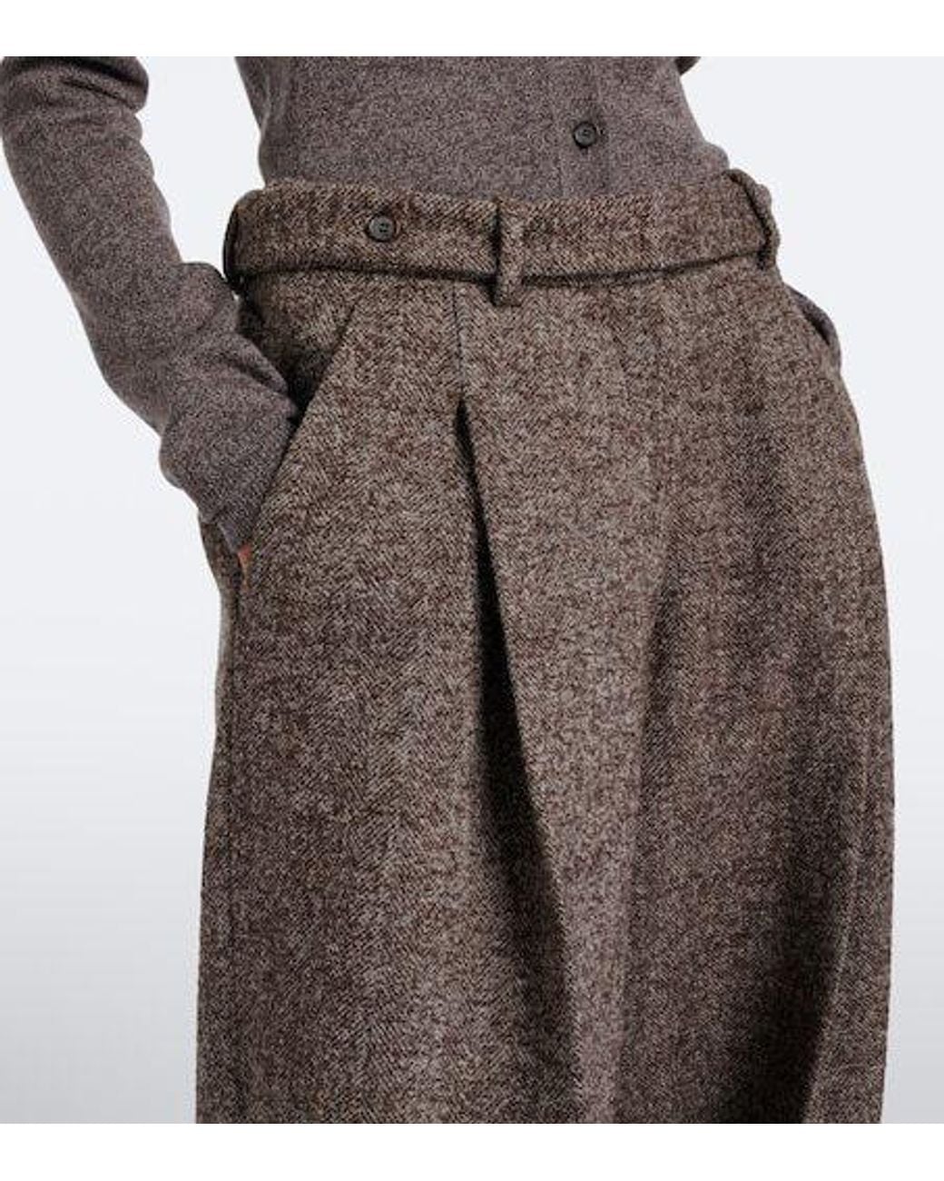 Magda Butrym Brown Wide-Leg Trousers