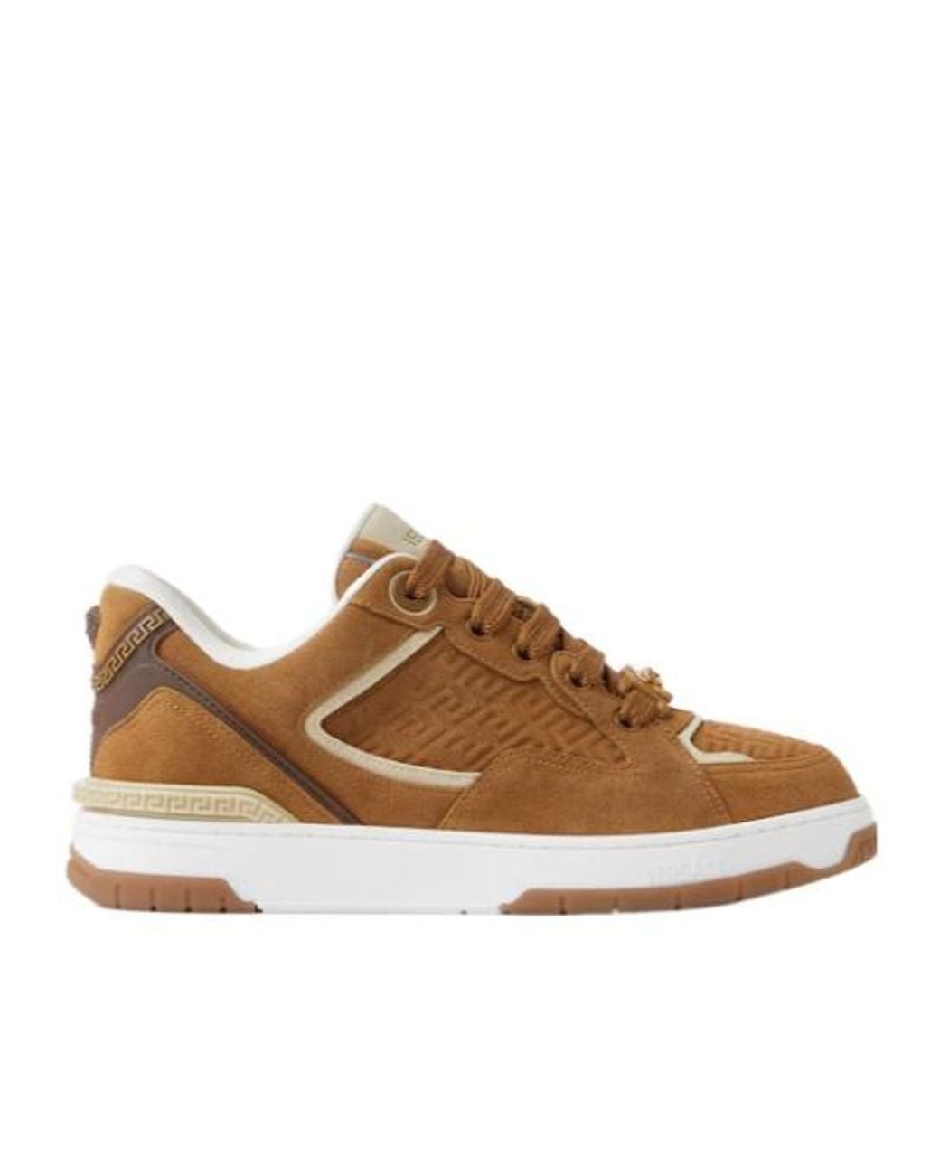 Versace Brown Biggie Basket Low Top Sneakers for men