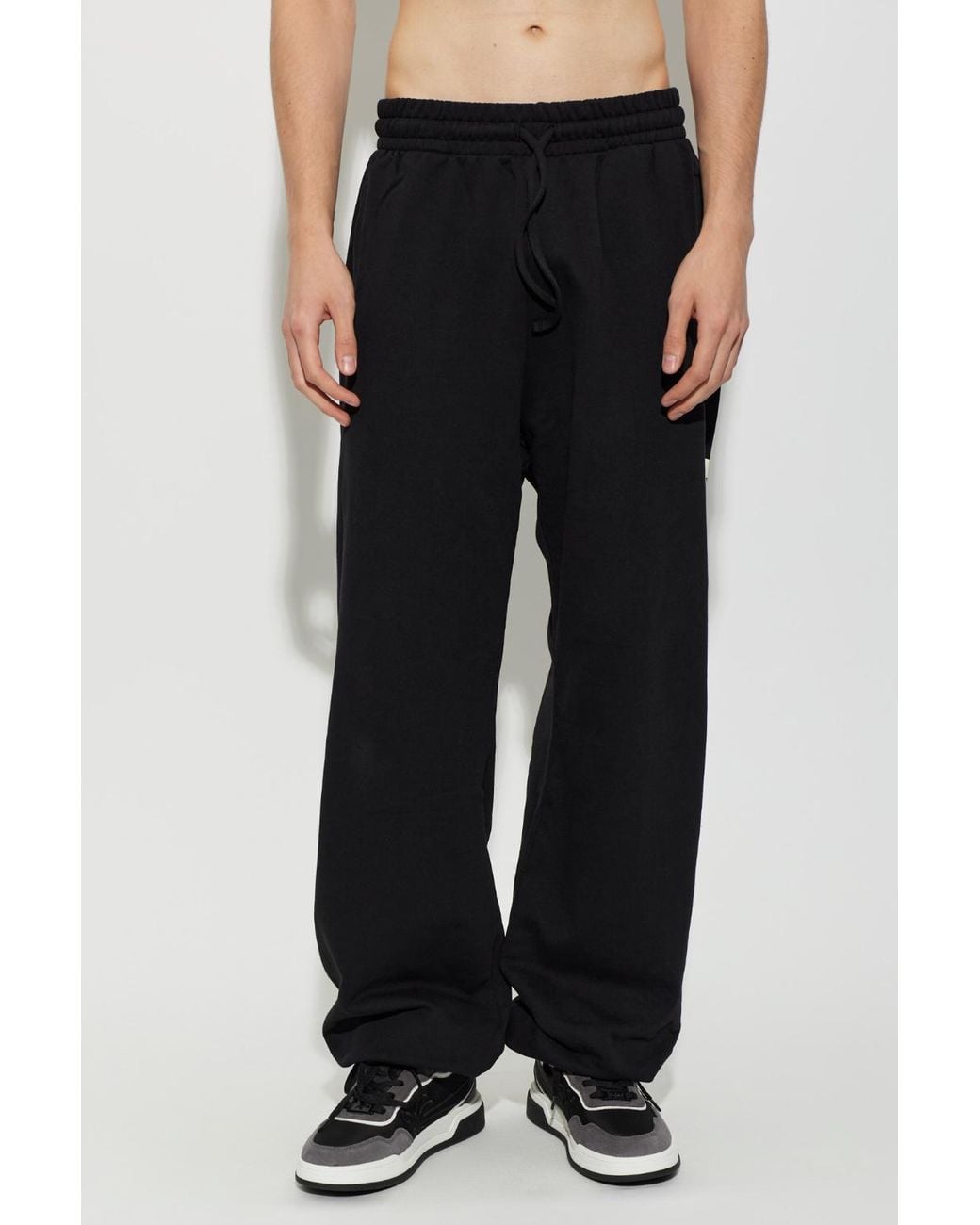 Palm Angels Black Printed Sweatpants for men