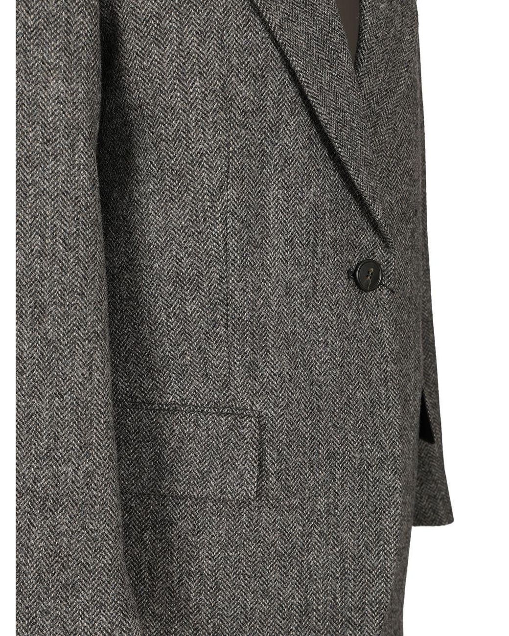 Weekend by Maxmara Gray Single-Breasted Tailored Blazer