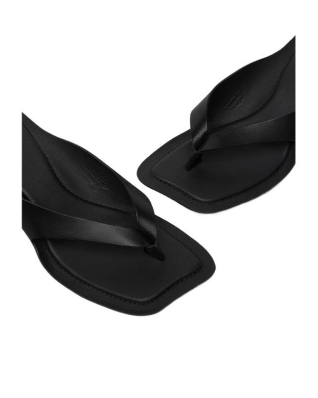 MM6 by Maison Margiela Black Anatomic Leather Mules