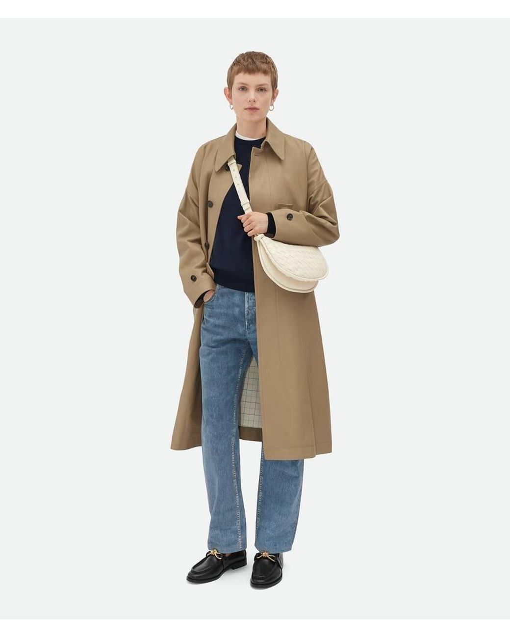 Bottega Veneta White Gemelli Intrecciato Shoulder Bag