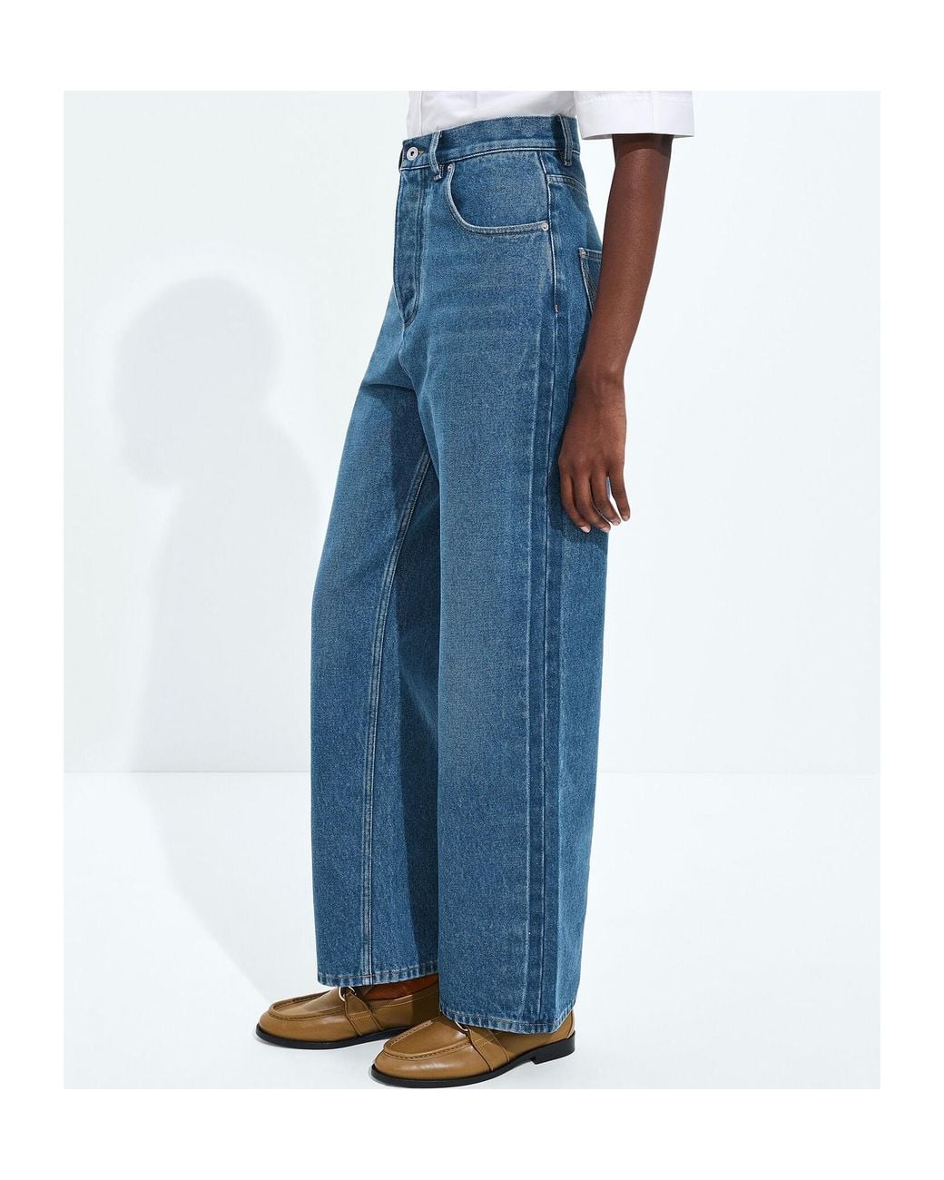 Bottega Veneta Blue Wide Leg Jeans