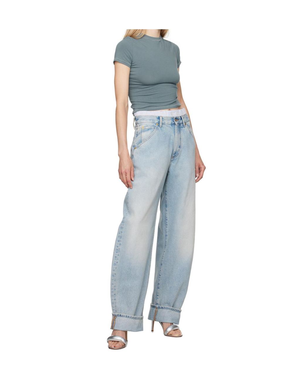 DARKPARK Blue Denim Trousers With Belt Loops