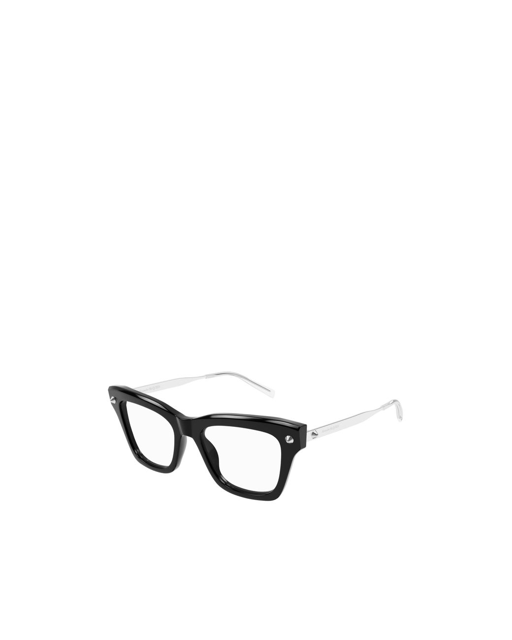McQueen Metallic Eyewear Square Frame Glasses