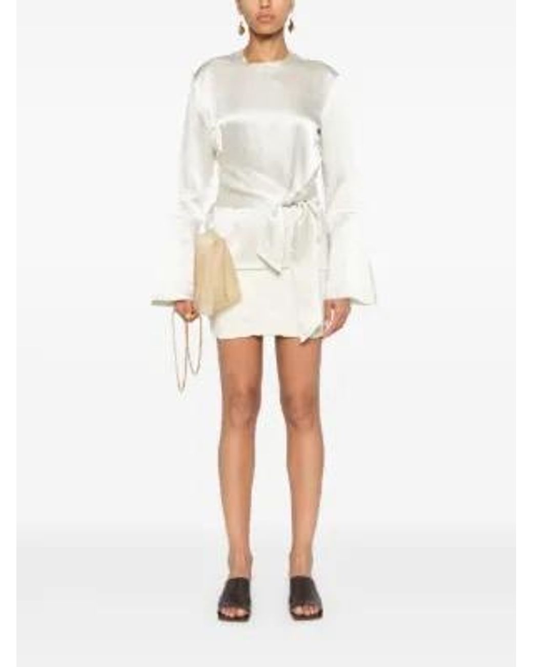 Nanushka White Lyle Mini Skirt