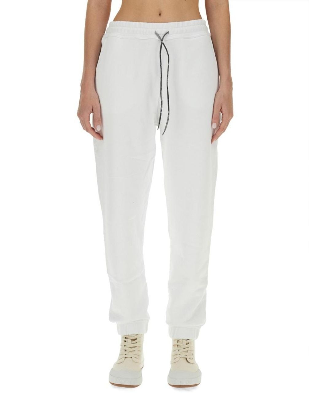 Vivienne Westwood White Orb-Embroidered Cotton Track Pants for men