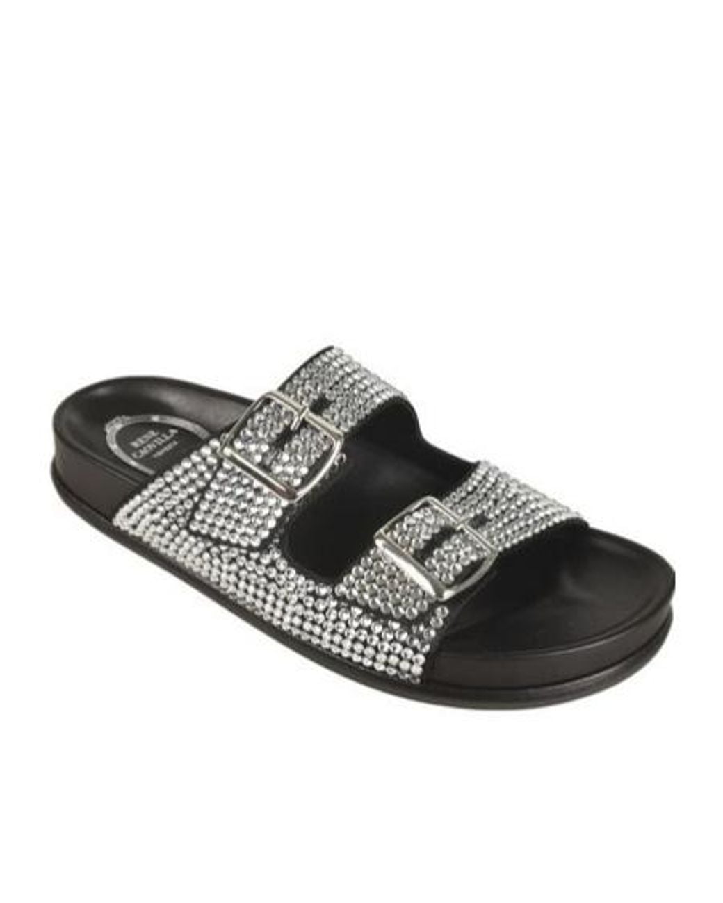 Rene Caovilla Black Ren Caovilla Emma Embellished Slider Sandals