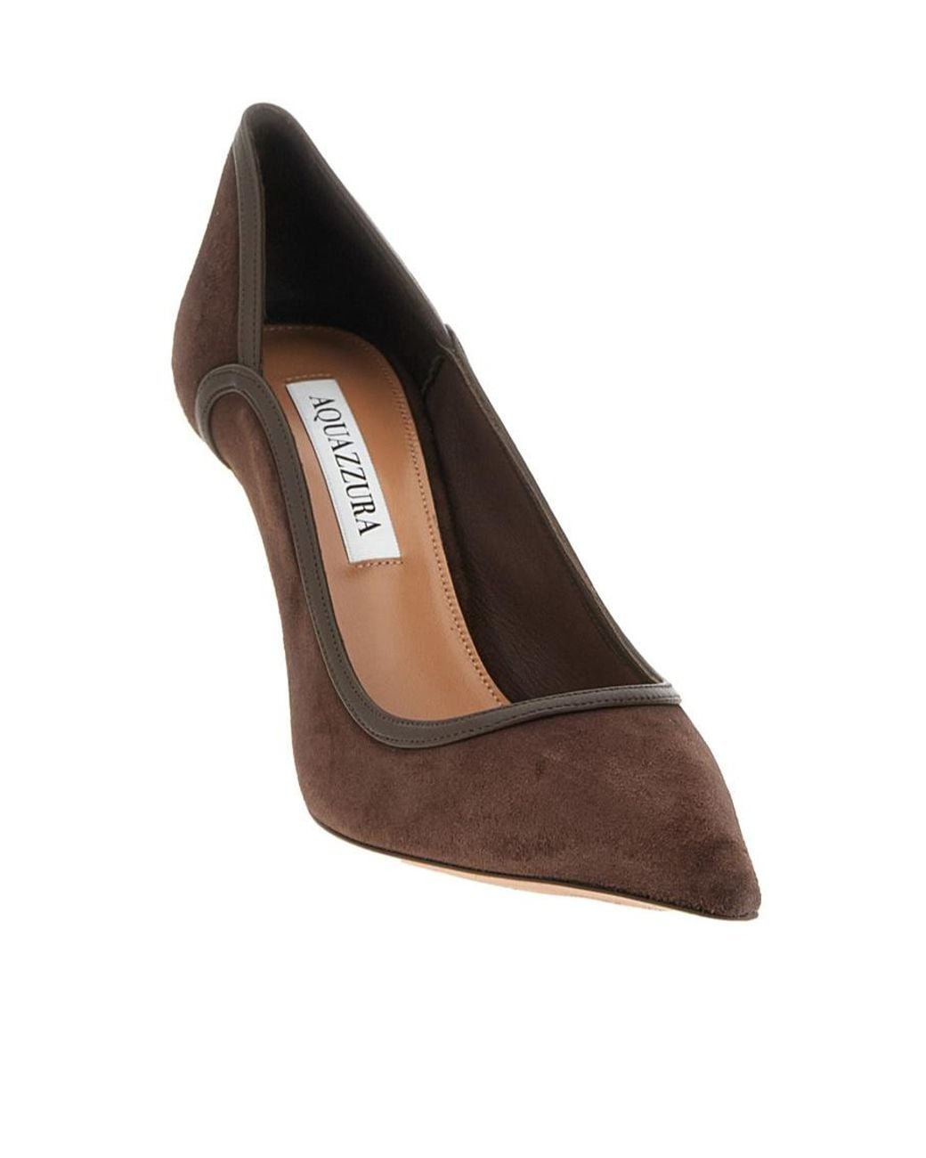Aquazzura Brown Suede Pointed-Toe Pumps