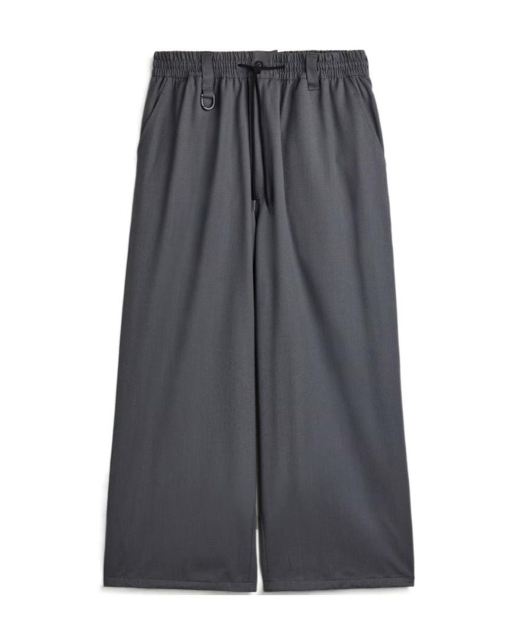 Y-3 Gray X Yohji Yamamoto Drawstring-Waist Trousers for men