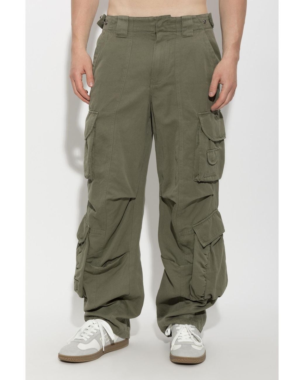 Balmain Green Utility Cargo Pants for men